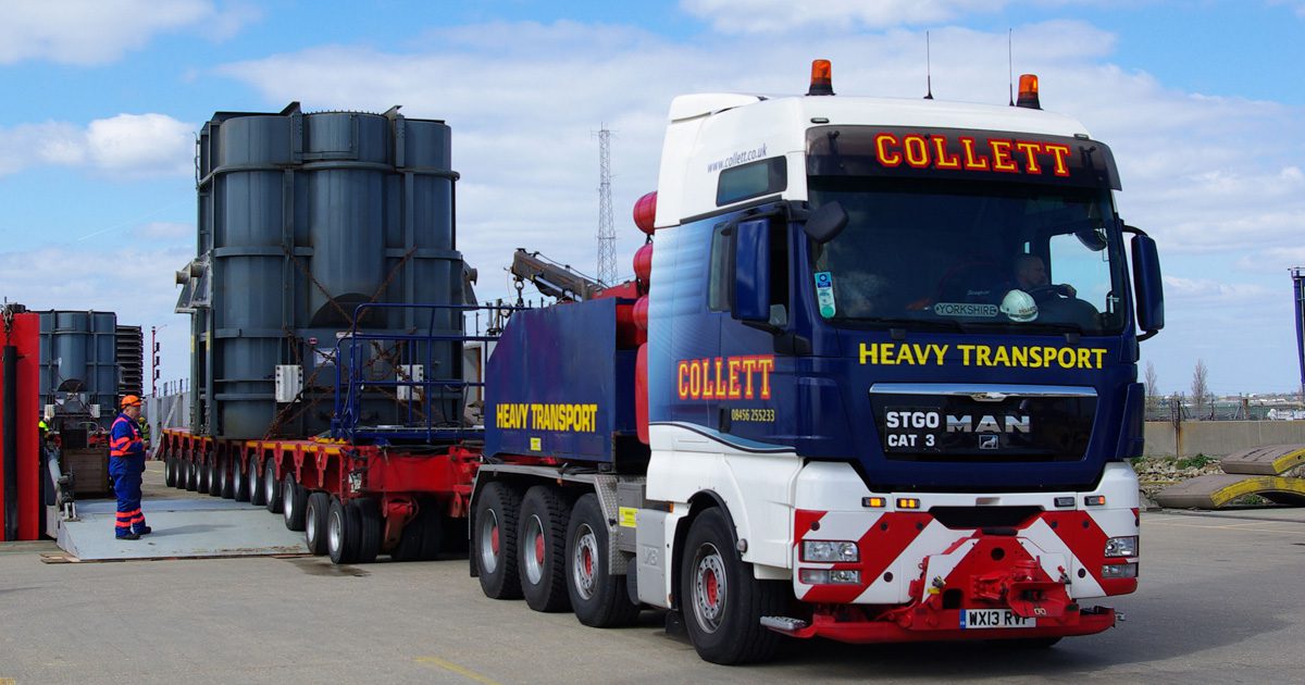 Heavy transport of a transformer