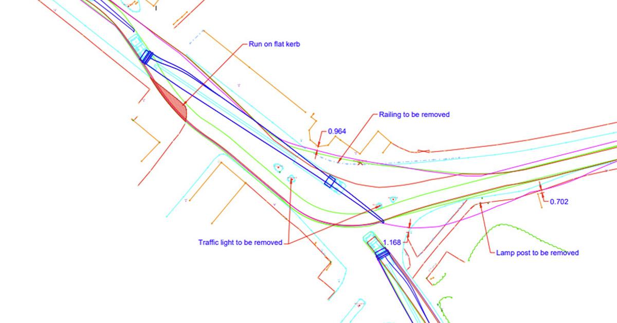 Swept Path Analysis Drawing