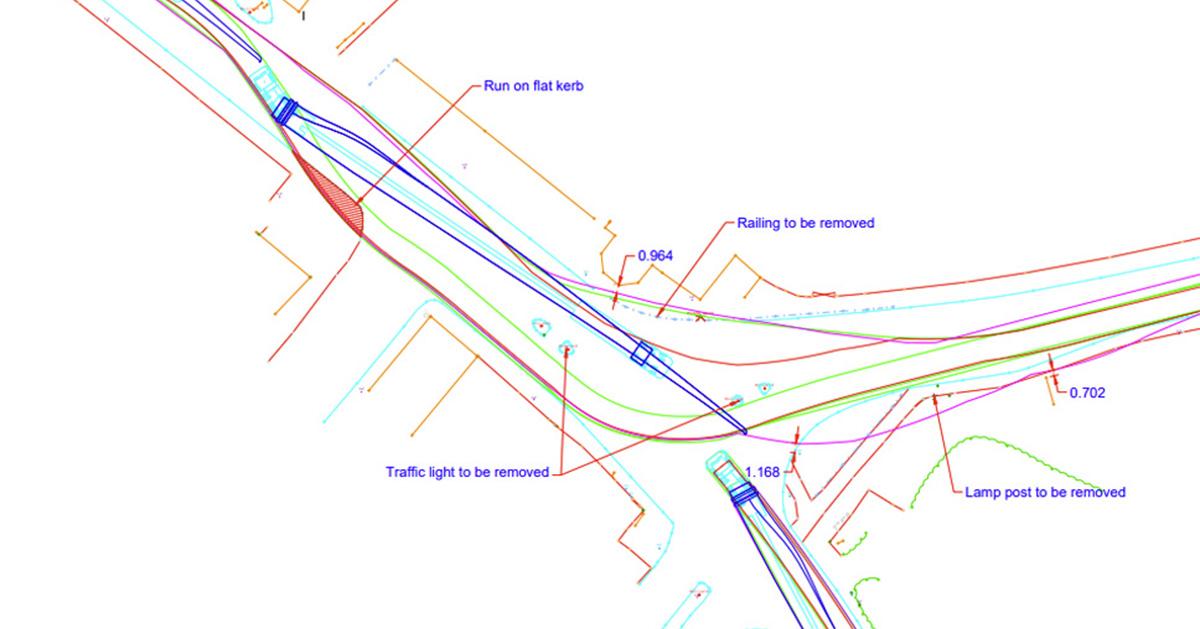 Swept Path Analysis Drawing