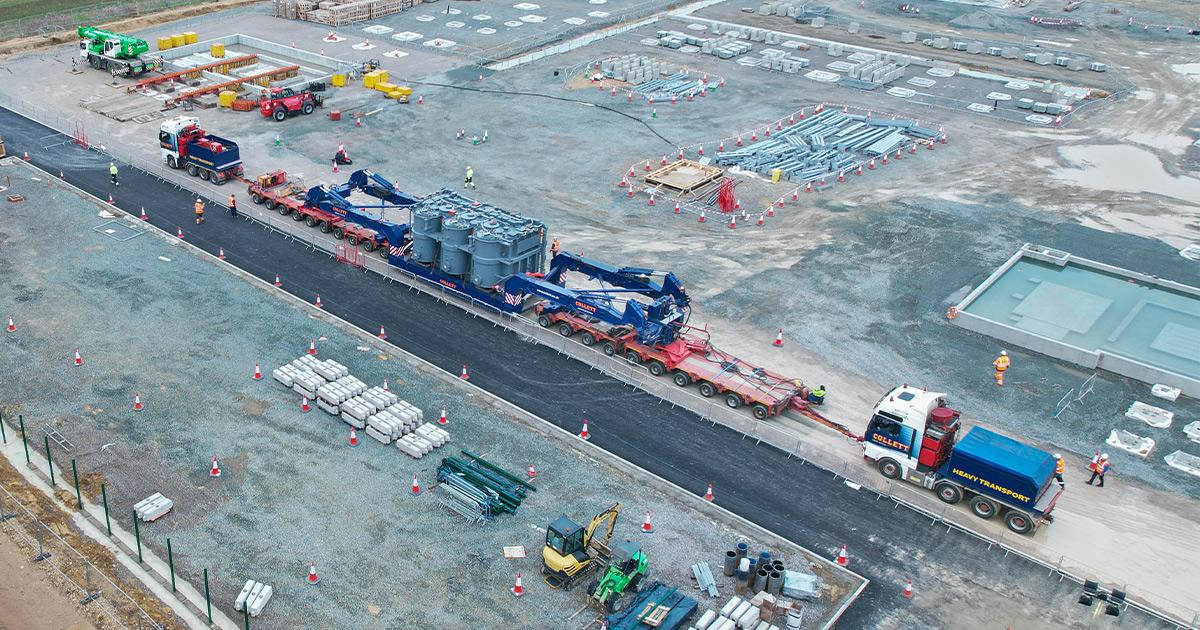 Collett Offloaded The 178Te Transformer On Site