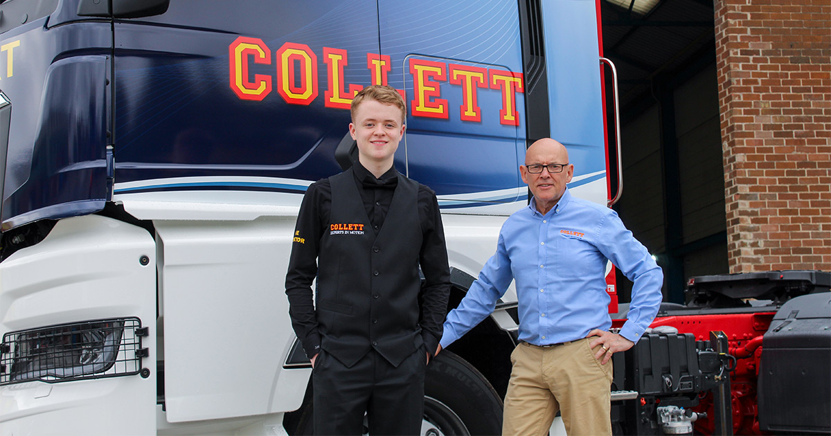 Stan Moody and David Collett at Halifax depot 2025 Collett sponsorship