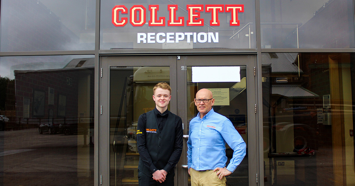 Stan Moody and David Collett at Halifax depot 2025 Collett sponsorship