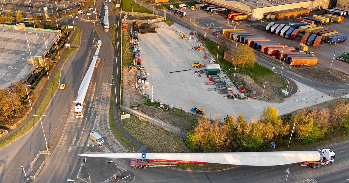 Wind Turbine Tower Section Delivered to Limekiln Wind Farm