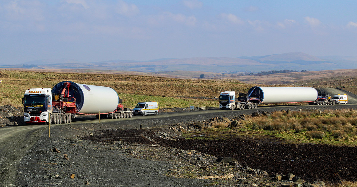 Wind Turbine Blades Delivered to Limekiln Wind Farm