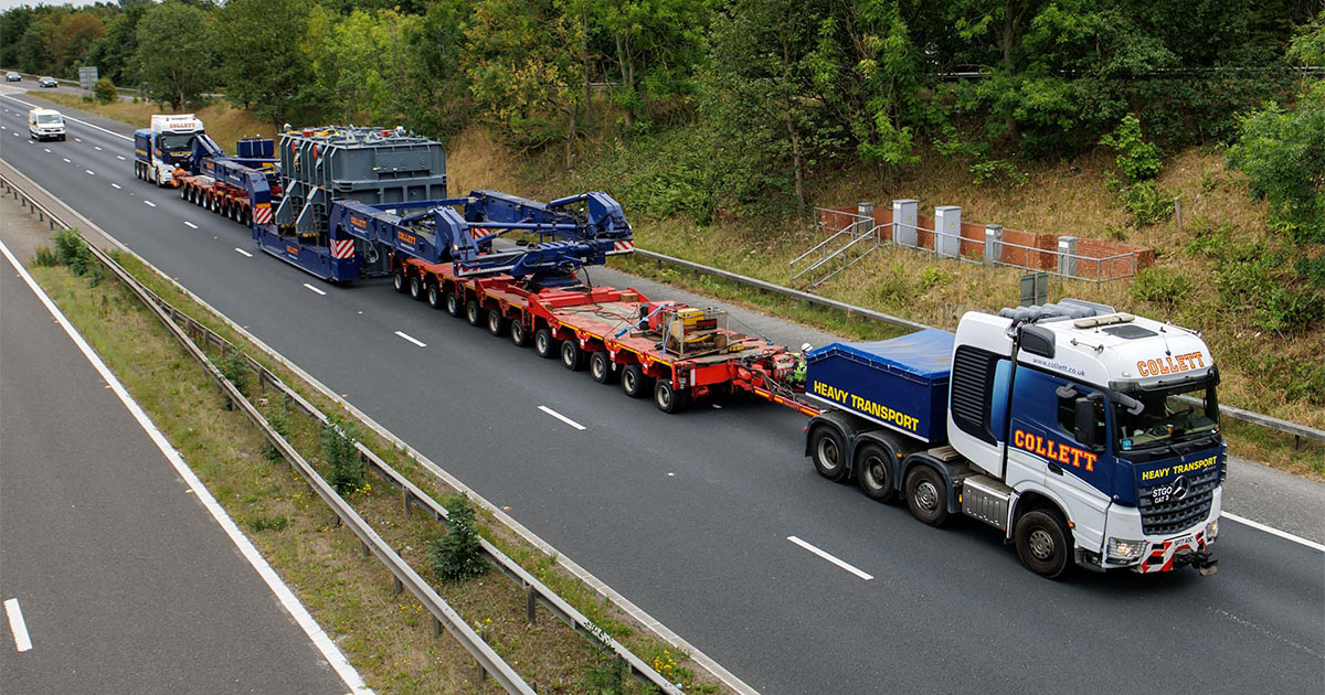 Yorkshire Green O1 Collett Transport Transformer on Girder Frame to Monk Fryston Substation
