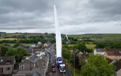 Dual Blade Lifters Deliver 80m Blades to Sanquhar II Wind Farm